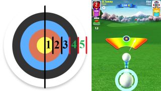 Golf Clash tips, Wind Guide - Learn the ringsystem! Including Elevation, Min-Mid-Max and Powerball